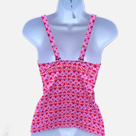 L.L. Bean Women’s Swimsuit Bathing Suit Bikini Tankini Top Bright Bohemian S - Picture 2 of 8